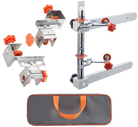 Jiimhte Guida per trapano per cassetti, kit di montaggio regolabile, guide per l'allineamento 'installazione, cassetta degli attrezzi, casa, carpenteria, mobili, credenze da cucina