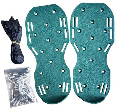 Luftningsskor, 32 x 15 cm, gräsmatta spik sandaler, för trädgård, justerbart remverktyg med robust konstruktion, perfekt för jordluftning sådd underhåll golv utomhus gräs