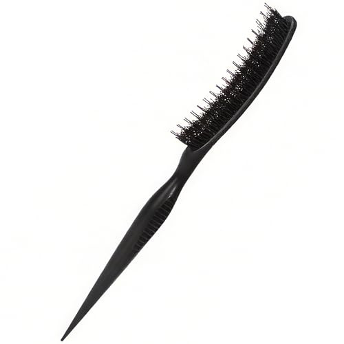 3 Row Bristle Brush Teasing Hair Comb with Pointed Tail, Practical Hair Tools for Backcombing, Volumizing, Slick Back Styling, Home Use for Women's Hair Care and Arrangement