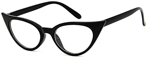Dawnzen® Occhiali gatto da donna ragazza, Occhiali montatura gatto vintage anni 50s, lente trasparente (Grande)