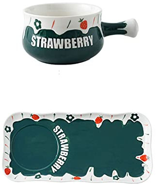 Ciotola for cereali, scodella for zuppa, scodella for il tè, set for la colazione con manico, piatto in ceramica da 23 once Ciotole for zuppa di cipolle francesi Set di stoviglie individuali for zuppa