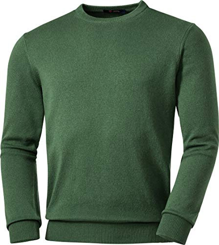 Royal Spencer Herren Rundhals-Pullover aus Kaschmir-Seide, Kaschmirpullover in Mehreren Farben, kuscheliger Winterpullover, angenehm zu tragen, Grün, XXL
