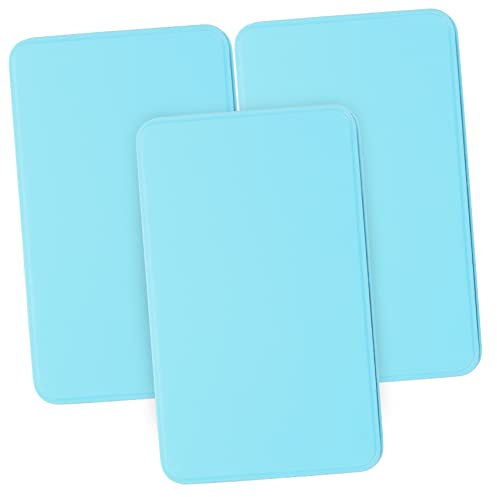 MUCKLILY Scatola Di Latta Rettangolare Con Coperchio Set Da 3 Pezzi Colore Azzurro Piccolo Contenitore Portaoggetti in Latta Per Conservare Dolci e Piccoli Oggetti