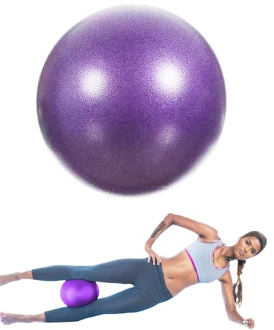 Hibmisy Palla Pilates Piccola,25 CM Palla da Pilates Anti Scoppio Antiscivolo Palla per Yoga, per Casa, Fitness, Allenamento Equilibrio (viola)