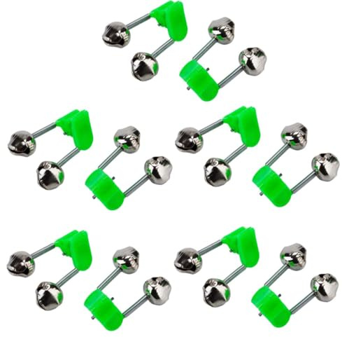 Semazz Fishing Alarm Bells,10 PCS Fishing Rod Bite Alarm Fishing Ring Bell Loud Sound Bite Fishing Rod Alarm Fishing Bells Clips for Fishing Enthusiasts