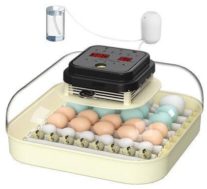 CoInceptus Brutautomat Vollautomatisch, Inkubator für 35 Eier mit Automatischem Wenden der Eier und Feuchtigkeitsregulierung, Brutmaschine Vollautomatisch für Hühnereier, Wachtel und Enteneier