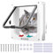 Cat Door, 4 Way Locking Cat Door Safety Pet Sliding Door, Weatherproof Pet Flap for Cats Puppies, Easy Installation Pet Door for Interior Exterior Door Window Wall(SIZE:L)