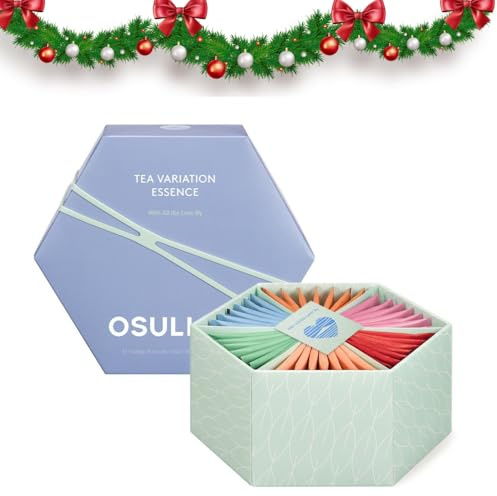 OSULLOC TEA VARIATION ESSENCE (42 Count, 6 Types x 7 ea), Premium Tea Gift Set, Special Thank You Card attached