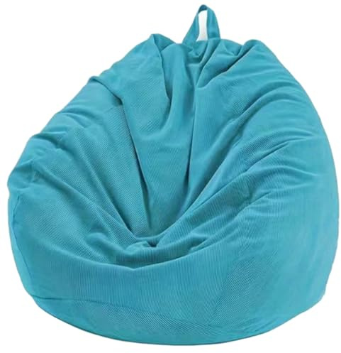 Highdi Puff Salon Infantil 70 x 80 CM Sin Relleno, Niños Puff Gamer - Material de Pana, Duradero y Cómodo, Azul Cielo Bean Bag Chair para Salón, Dormitorio y Sala de Juegos