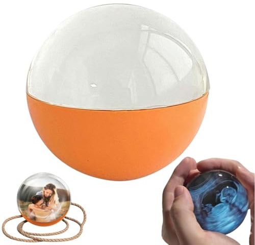 3D Ultrasound Crystal Ball Digital Photo Album, Ultrasound Video Lamp Balls, Crystal Ball Digital Video Display, Customizable Gift with Electronic Screen-Great for Couples,Pets, Memories