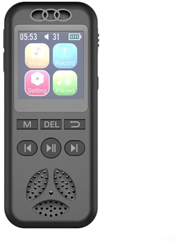 Enregistreur vocal MP3 avec réduction du bruit, 560 heures d'enregistrement, 64 Go, 128 Go, dictaphone audio clair en un clic, version anglaise, alimentation (16 Go)