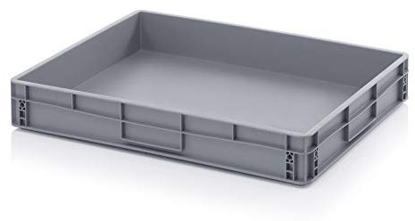 Auer Packaging Bacs Euro 80 x 60 x 12 caisse en plastique 80x60x12 conteneur de stockage gris empilable