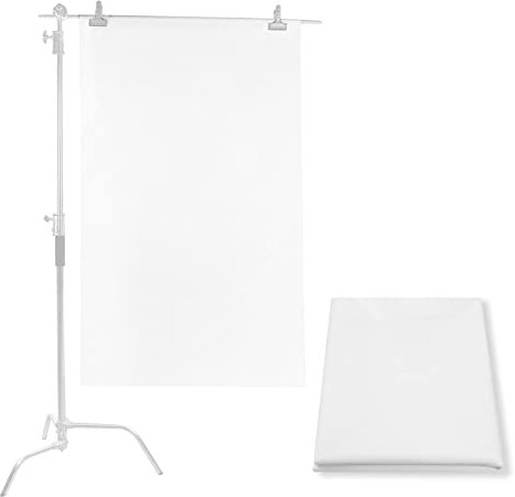 Selens 1 x 1,7 m Difusor de Tela de Nylon Seda Blanco difusión modificador de luz sin Costuras para iluminación fotográfica, softbox y Tiendas de luz