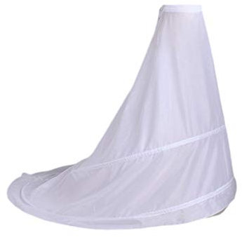 ZZALLL Hochzeitskleid, schleppender Rock, kabellos, 2 Reifen, elastischer Bund, Verstellbarer Kordelzug, Fischschwanz-Röcke