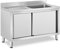 Royal Catering RC-IKS07 Spülenschrank 1 Becken Edelstahl 500 x 400 x 260 mm Spülenunterschrank Spülschrank