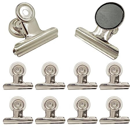 Spldsun 10 st Magnetiska Kylskåp, Magnetiska klämmor, Metall, för fototap, Urklipp, Kylskåpsnycklar och svarta tavlor