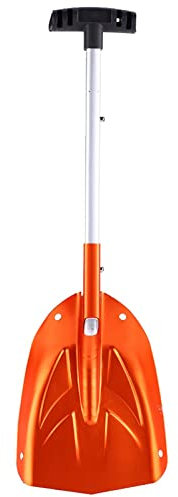 Vintersn?isskyffelsats med Halks?kert Handtag Sn?skyffel Teleskopisk Design Aluminiumlegering Orange