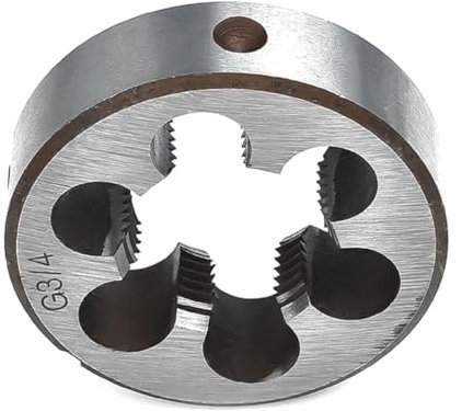 VOANZO G3/4 Filiera per Filettatura di Tubi Filiera per Filettatura di Viti per Maschi G3/4 Utensili manuali per Filettatura durevoli Diametro Esterno 55 mm/2.17 Pollici Utensile Industriale