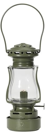 Thous Winds Petroleum - Lámpara de petróleo retro para exteriores, farol de queroseno, resistente al viento, para actividades al aire libre, camping, senderismo, picnic, terraza, verde oliva