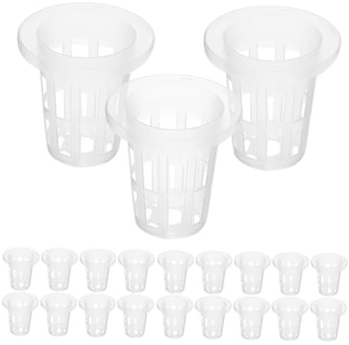 CIMAXIC 100pezzi Cestini Rete Riutilizzabili Contenitori in Plastica per Piccoli Cesti per Piante Acquatiche Adatti per Coltivazione Ortaggi