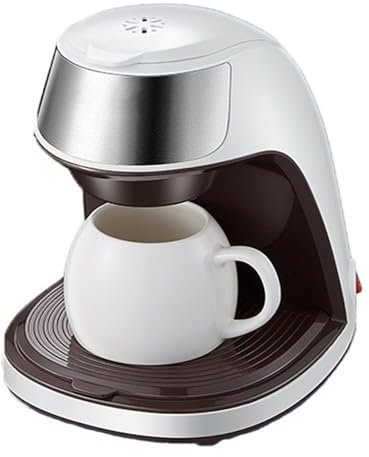 XIAOGUDONG Coffee & Tea Maker,Coffee Maker Small Portable,Matching Cups 250ml for One Person (White)