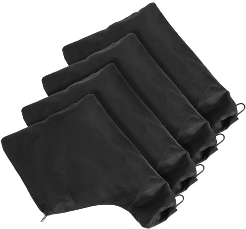 Ymapinc 4 bolsas colectoras de polvo, bolsa de filtro de poliéster negro con apertura de anillo de acero para sierra de mesa, accesorios de recogida de polvo de sierra ingletadora 225