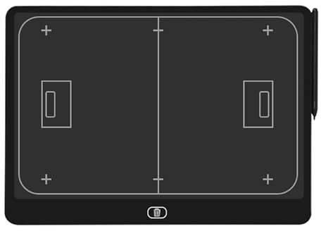 Tavola di allenamento per badminton LCD, tattica di tennis, con funzione di cancellazione/blocco con un clic, facile da trasportare, per scuole/club/squadre (7)