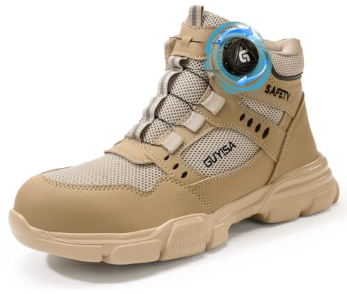 GUSAYEX CE Certified Steel Toe Cap Safety Boots Mens Lightweight Work Boots