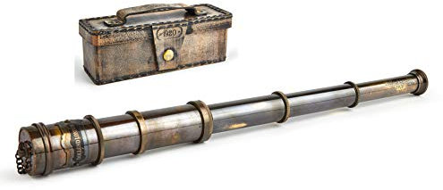 Dollond London 1920 Handgefertigtes Teleskop | Antikes Nautisches Fernrohr, Funktionsfähig Vintage-Reproduktion, Messing-Teleskopv | 15 Zoll lang, Sammeldekor, Für Kinder