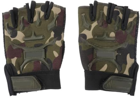 LIOOBO Fingerless Gloves Kids - Kids Fingerless Gloves: 1 Pair Camouflage Sports Half Finger Cycling Outdoor Army Accessories Cycling Army Bike