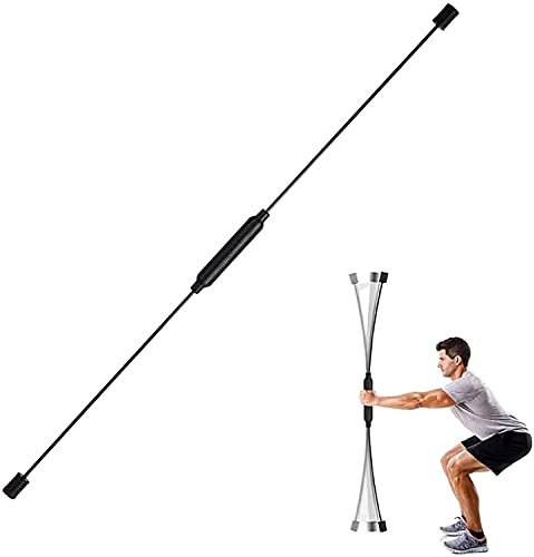 Pilates Reformer Plegable Barra de flexión Barra flexible elástica de fitness para entrenamiento de vibración, barra de oscilación deportiva, barra tonificante para fortalecimiento muscular, desmo