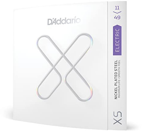 D'Addario Guitar Strings - XS Coated Electric Guitar Strings - Extended Lifespan for 6 String Guitars - XSE1149 - Medium, 11-49 - 1 Set