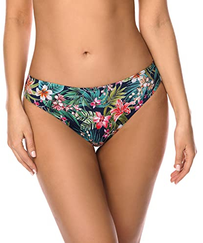 Vivisence Braguita De Bikini Floral para Mujeres 3222M, Azul Marino,46