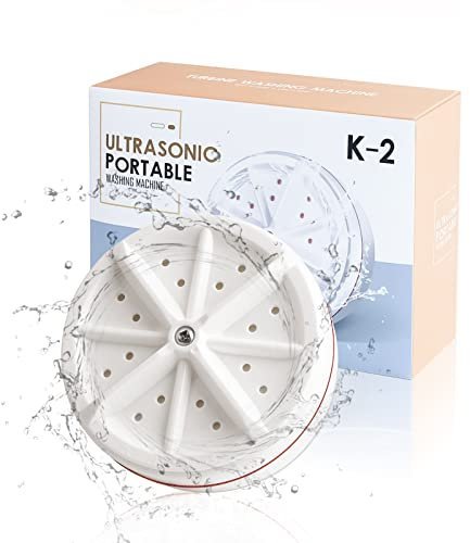 Mini Washing Machine, Portable Ultrasonic Washing Machine, 3 In 1 Lazy Magic Laundry Turbine Removes Dirt Washer with USB Powered for Home Travel Business Camping RV Trip, White1