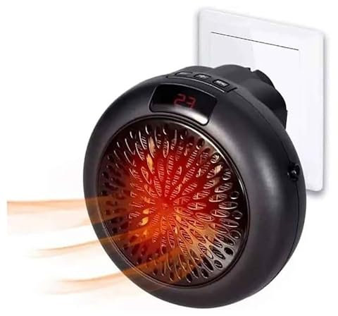 UBOON Mini Estufa Calefactor Eléctrico con Mando HEATER PRO: Calentamiento Rápido y Eficiente (Negro)