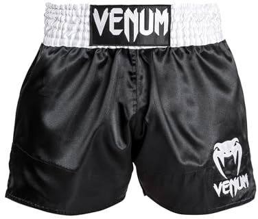 Venum Shorts Classic de Muay Thai - Noir-Blanc-Blanc - XS