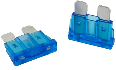 SeKi Confezione da 5 fusibili lamellari standard ATO 15A blu; Fusibile per auto Fusibile a lama da 19 mm 32 V/CC per barca, roulotte