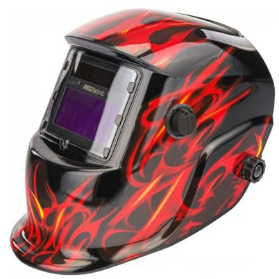 Masque de soudure professionnel auto-obscurcissant échelon 9/13 DIN Noir Flammes