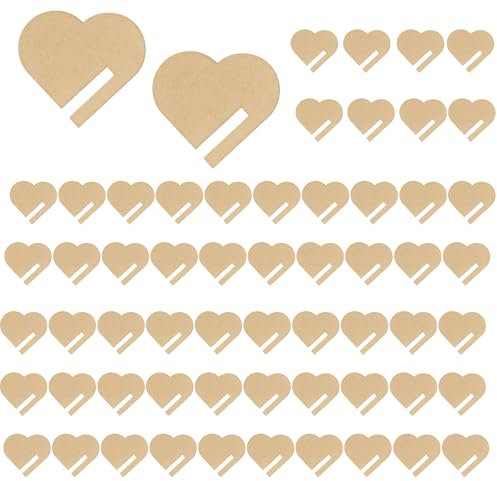 YILANJIN 60PCS Marqueurs pour Boissons Acrylique, Marqueurs de Vin en Forme de Coeur, Étiquettes de Nom de Verre à Vin, étiquette acrylique, Marquage Tasses, Décorations de Verres à Vin