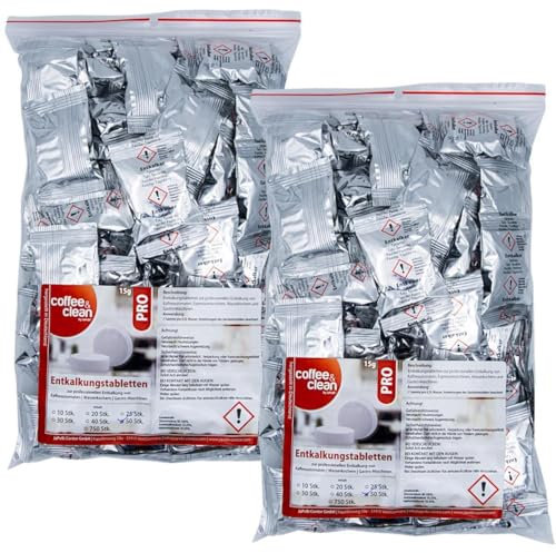 100 Entkalkungstabletten Entkalker-Tabs PRO 15g für Kaffeevollautomaten und Kaffeemaschinen von Bosch DeLonghi Krups Jura Melitta Miele Philips Saeco Siemens WMF | Made in Germany