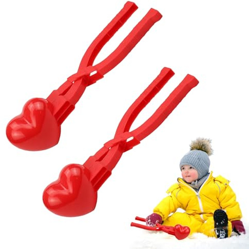 Pince Boule de Neige,Clip de Boule de Neige,2PC Moule Boule de Neige,Pince à Boule de Neige,Fabricant de Boule de Neige,Le Jouet Parfait pour la Neige et la Plage