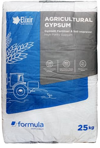 Agricultural Gypsum Powder (Calcium Sulphate) | Natural, Soluble Fast-Release Soil Improver & Conditioner, Ideal for Clay-Heavy Soils | 25kg Bag