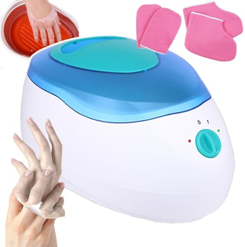 Bagni Di Paraffina Da 200 W 3 Litri Con Scudo Termico, Bagno Di Cera Di Paraffina Per Mani E Piedi, Si Prende Cura Della Pelle Ruvida, Secca O Stressata,Per Uso Domestico Nel Salone Di Bellezza,Blue