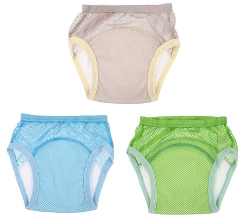 Mipcase 3 pièces Culotte Apprentissage Garçon Fille Coton Respirant Lavables et Réutilisables Pantalon Entraînement Imperméable pour Garçon Fille Confort et Protection Anti-fuite