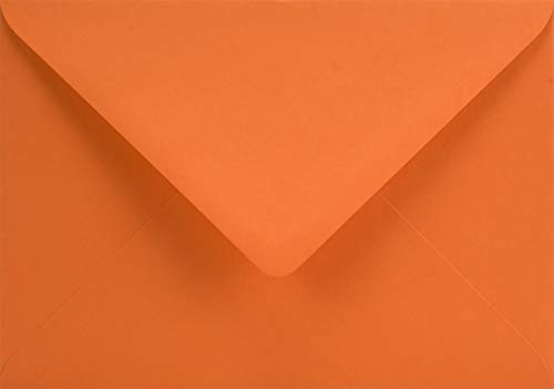 Netuno 100 färgade kuvert orange DIN B6 12,5 x 17,5 cm 115 g Sirio Color Arancio färgglada kuvert för inbjudningar bröllop födelsedag jul kort kuvert inbjudningskuddar