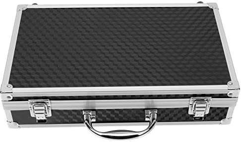 HEALLILY Mikrofon Box Mikrofon Fall Mikrofonkasten Mit Schaumstoff Aluminium- Fall Mikrofonkasten Für 2 Mic- Fall Aluminium-mikrofon-aufbewahrungsbox Mikrofonkoffer Lagerregal Hart Schwamm