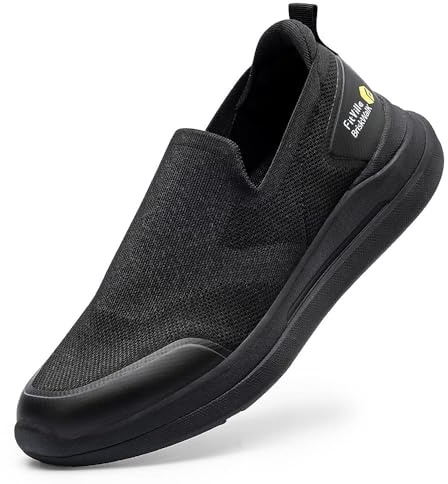 FitVille Scarpe Slip on Uomo da Passeggio Pianta Larga Sneaker Casual Comode Running Leggere per Piedi Gonfi 49 EU X-Larga