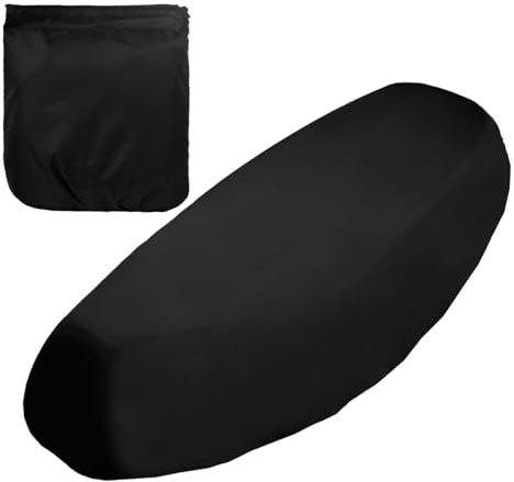 Funda para Asiento de Motocicleta Impermeable, Protector de Funda de Cojín de Polvo para Asiento Scooter Motocicleta, Funda Asiento Moto Poliéster Universal Protección Solar con Banda Elástica (XL)