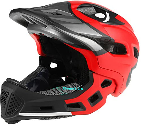Kavolet Kinderhelm Integriert Fahrradhelm Kinder Abnehmbarer Kinnschutz Integralhelm für Kinder, Vollgesichtshelm MTB BMX Helm, Sport-Sicherheitshelm für Fahrrad, Skateboard, Rollschuhlaufen