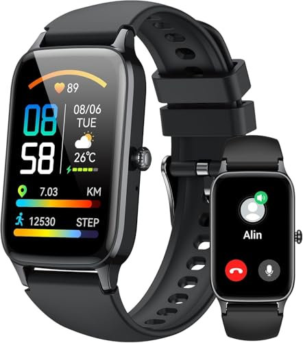 Dyurwa Smartwatch Herren, New 1,57 HD Fitnessuhr Damen mit Telefonfunktion, Smart Watch 110+ Sportmodi, 2025 Fitness Tracker mit Herzfrequenz Schlafmonitor Schrittzähler, Sportuhr für Android iOS